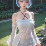 Lumieres,AI,スレンダー,Realistic,コスプレ,レム(リゼロ),ゼロから始める異世界生活,暴露,裙子,奇幻,内衣