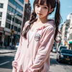 coco,3D,萝莉,cute,girl,Realistic,outdoors,hoodie,twintails,美少女